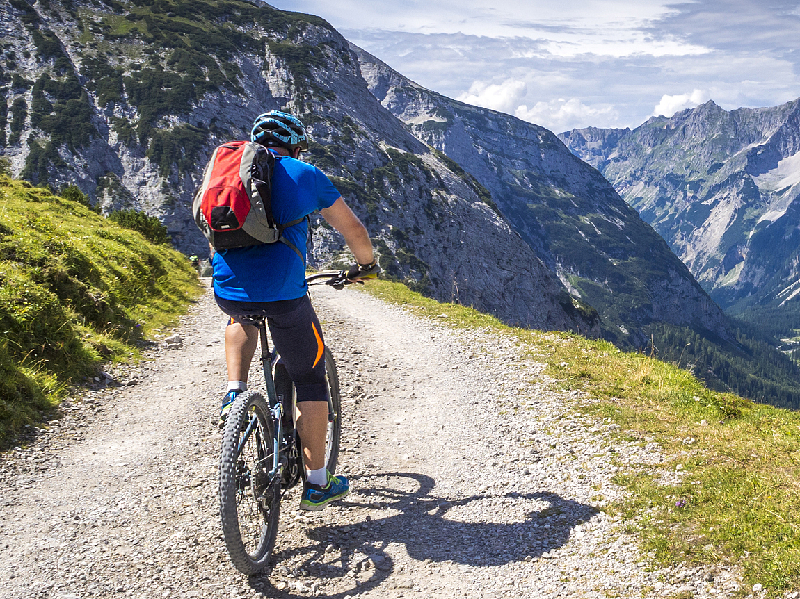 Mountainbiker in den Oberbayerischen Bergen